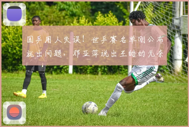 国乒用人失误！世乒赛名单刚公布就出问题，邓亚萍说出王皓的无奈